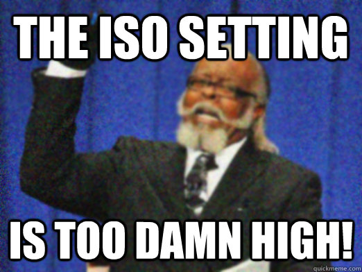 the iso setting is too damn high! - the iso setting is too damn high!  iso too damn high