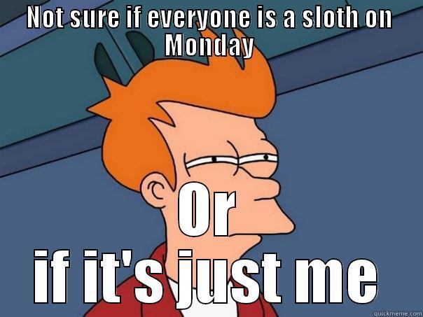 fry guy - NOT SURE IF EVERYONE IS A SLOTH ON MONDAY OR IF IT'S JUST ME Futurama Fry