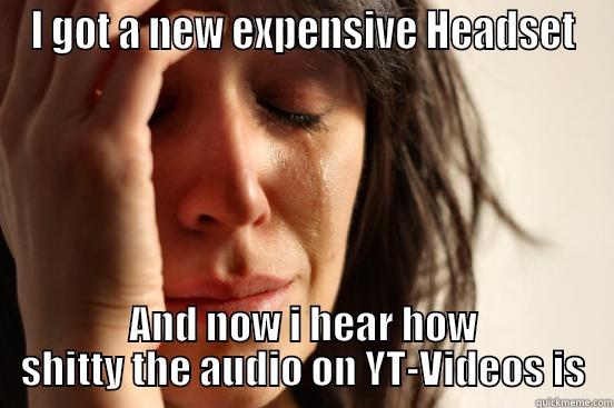 I GOT A NEW EXPENSIVE HEADSET AND NOW I HEAR HOW SHITTY THE AUDIO ON YT-VIDEOS IS First World Problems