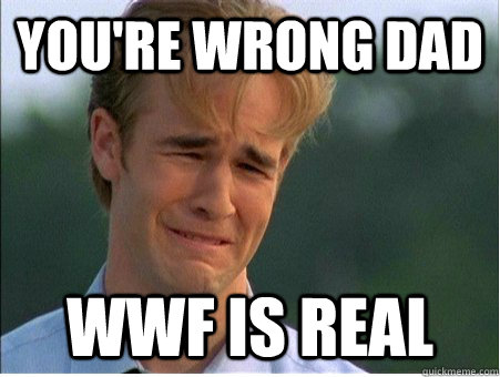 you're wrong dad wwf is real  1990s Problems