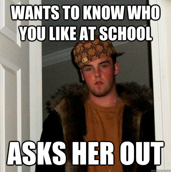 Wants to know who you like at School Asks her out  Scumbag Steve