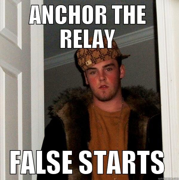 ANCHOR THE RELAY FALSE STARTS Scumbag Steve