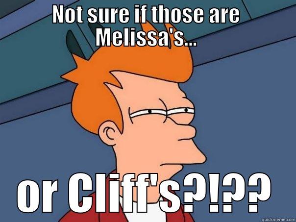 NOT SURE IF THOSE ARE MELISSA'S... OR CLIFF'S?!?? Futurama Fry