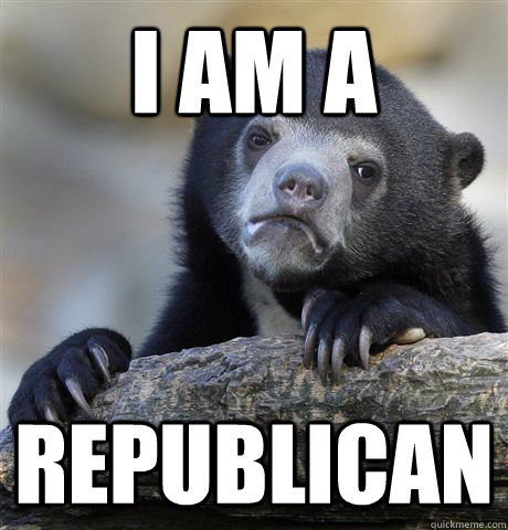 I am a republican  Confession Bear