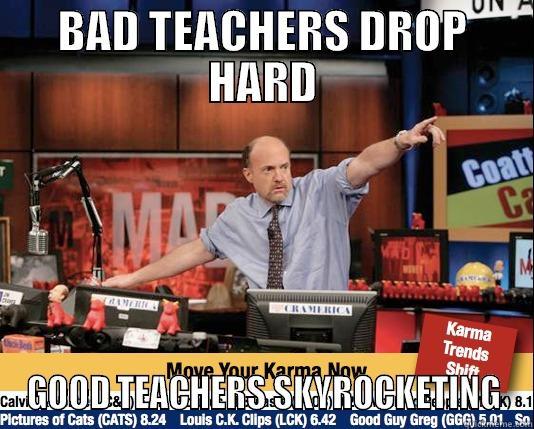 BAD TEACHERS DROP HARD GOOD TEACHERS SKYROCKETING Mad Karma with Jim Cramer