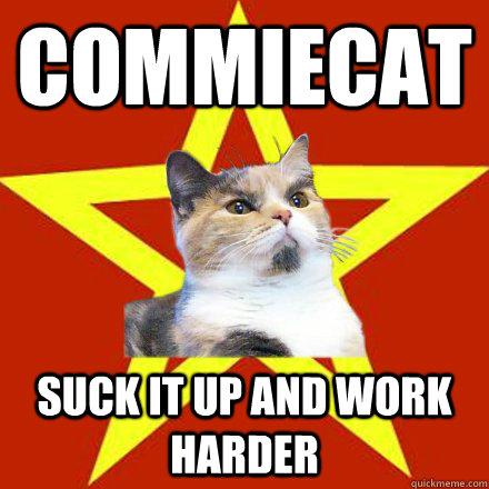 commiecat suck it up and work harder  Lenin Cat