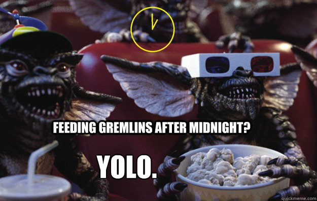 Feeding Gremlins After Midnight? YOLO. - Feeding Gremlins After Midnight? YOLO.  Gremlin YOLO