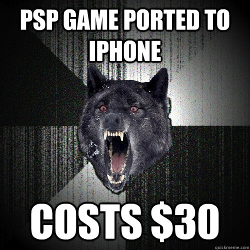 PSP Game Ported to iPhone costs $30  Insanity Wolf