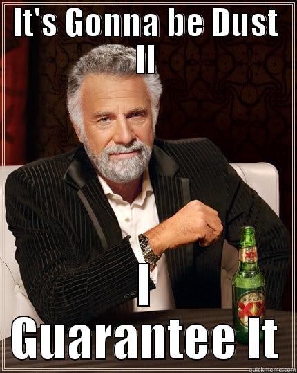 Every Time I play - IT'S GONNA BE DUST II I GUARANTEE IT The Most Interesting Man In The World