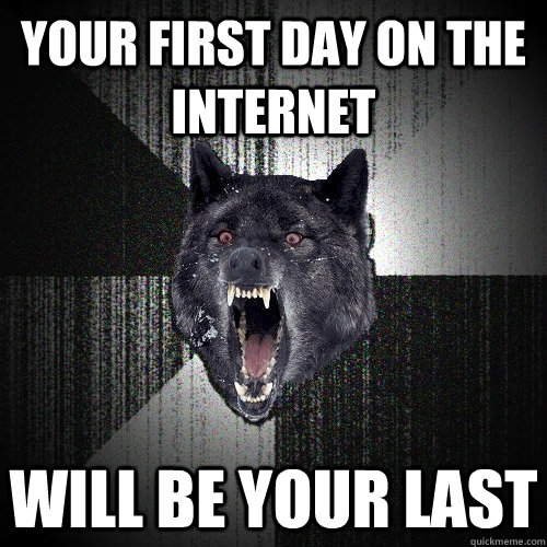 your first day on the internet Will be your last  Insanity Wolf