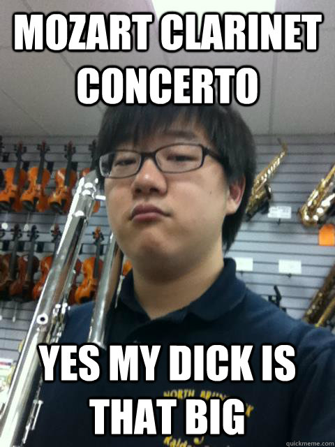 mozart clarinet concerto yes my dick is that big  