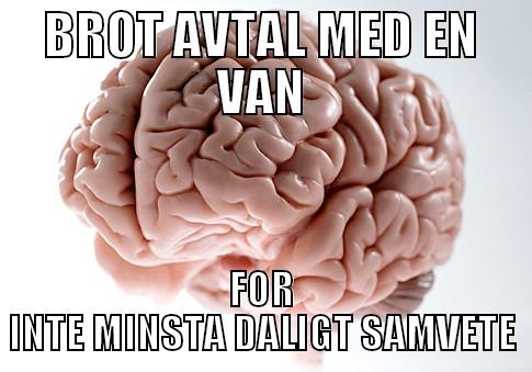 BROT AVTAL MED EN VAN FOR INTE MINSTA DALIGT SAMVETE Scumbag Brain