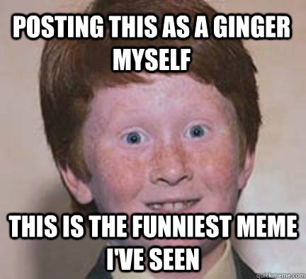 Posting this as a ginger myself This is the funniest meme i've seen - Posting this as a ginger myself This is the funniest meme i've seen  Over Confident Ginger