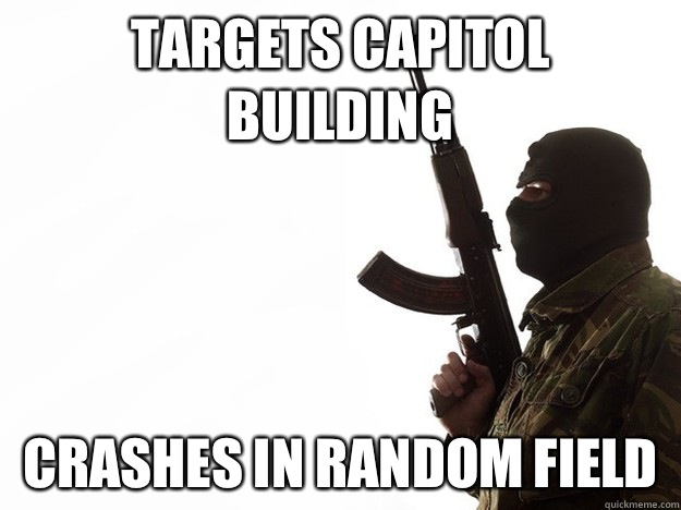 targets capitol building crashes in random field  