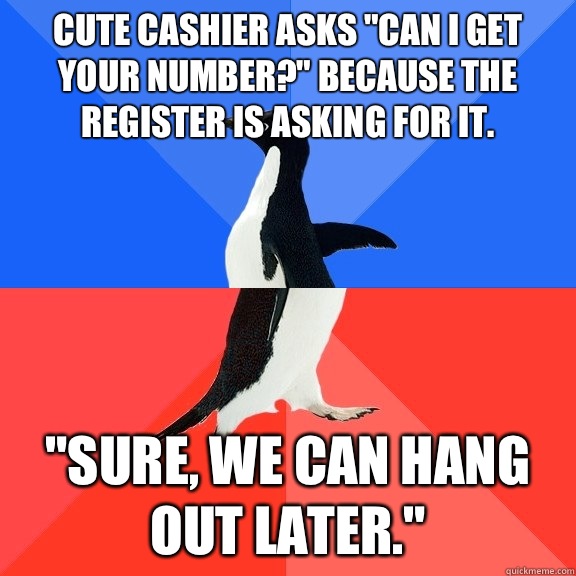 cute cashier asks 