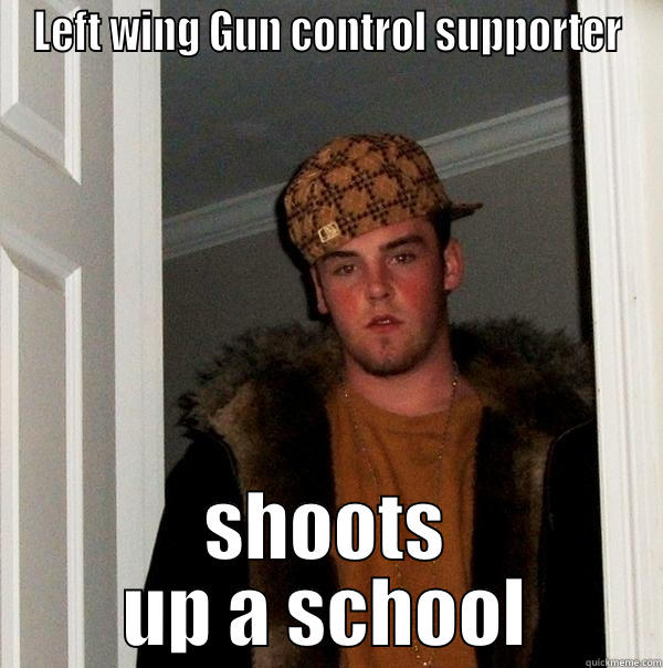 Left wing, you're doing it wrong - LEFT WING GUN CONTROL SUPPORTER SHOOTS UP A SCHOOL Scumbag Steve