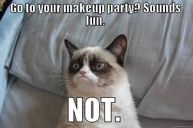 GO TO YOUR MAKEUP PARTY? SOUNDS FUN. NOT. Grumpy Cat