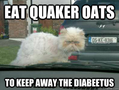 Eat Quaker Oats To Keep Away the diabeetus - Eat Quaker Oats To Keep Away the diabeetus  Misc