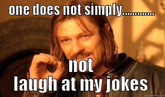 ONE DOES NOT SIMPLY............. NOT LAUGH AT MY JOKES Boromir