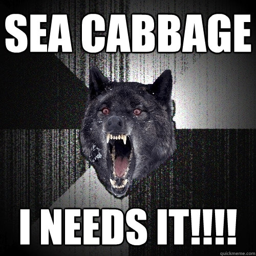 SEA CABBAGE I NEEDS IT!!!!  Insanity Wolf