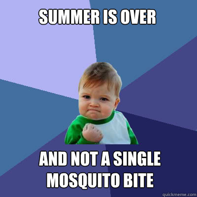 Summer is over and not a single mosquito bite   Success Baby
