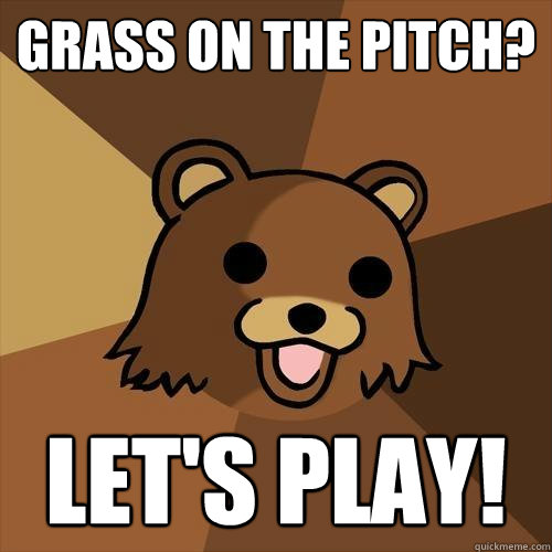 Grass on the pitch? Let's play! - Grass on the pitch? Let's play!  Pedobear