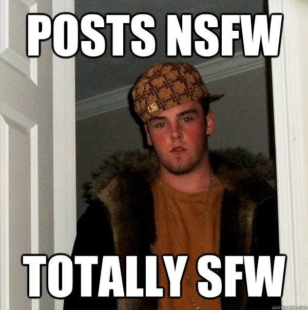 Posts NSFW totally SFW  Scumbag Steve