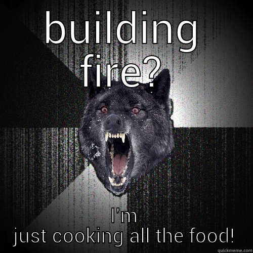 building fire? - BUILDING FIRE? I'M JUST COOKING ALL THE FOOD! Insanity Wolf