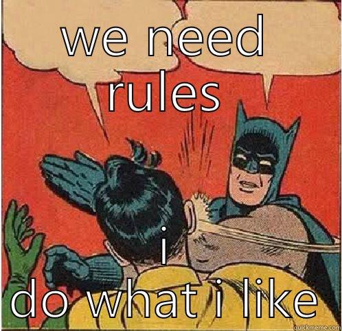 club secretary  - WE NEED RULES I DO WHAT I LIKE Batman Slapping Robin