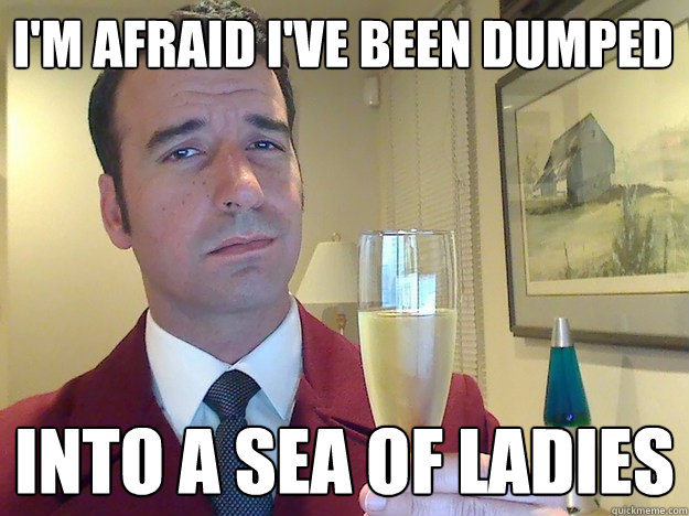 I'm afraid I've been dumped into a sea of ladies  