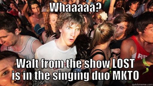                        WHAAAAA?                                                 WALT FROM THE SHOW LOST IS IN THE SINGING DUO MKTO Sudden Clarity Clarence