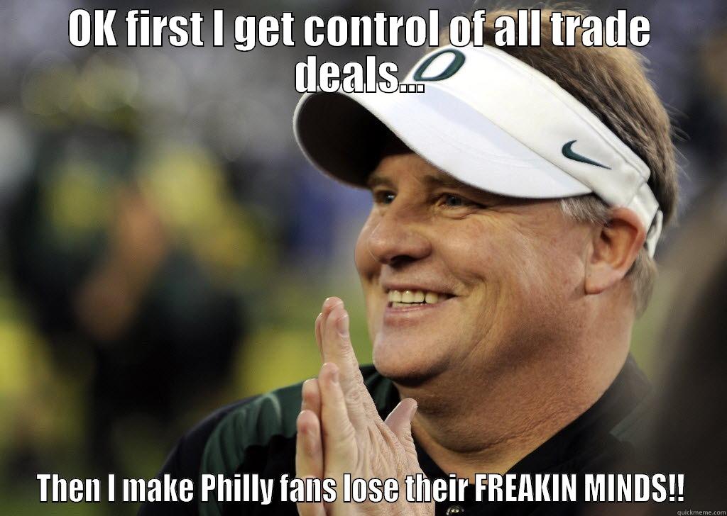 OK FIRST I GET CONTROL OF ALL TRADE DEALS... THEN I MAKE PHILLY FANS LOSE THEIR FREAKIN MINDS!! Misc