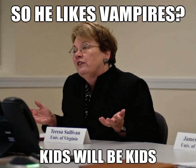 So he likes vampires? Kids will be kids - So he likes vampires? Kids will be kids  Silly Sully