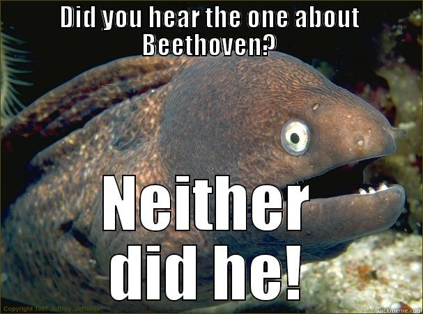 DID YOU HEAR THE ONE ABOUT BEETHOVEN? NEITHER DID HE! Bad Joke Eel