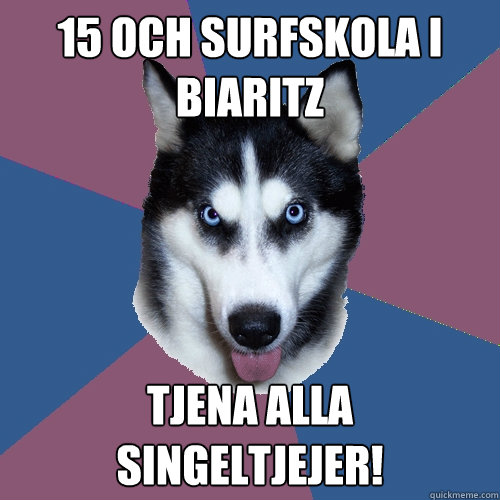 15 och surfskola i biaritz Tjena alla singeltjejer! - 15 och surfskola i biaritz Tjena alla singeltjejer!  Creeper Canine