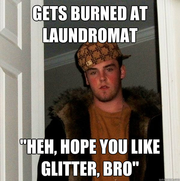 gets burned at laundromat 