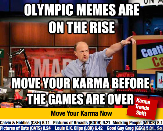 Olympic memes are on the rise move your karma before the games are over  Mad Karma with Jim Cramer