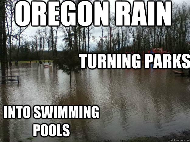Oregon Rain turning parks into swimming pools  Oregon