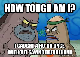 How tough am I? i caught a ho-oh once,
without saving beforehand  How tough am I