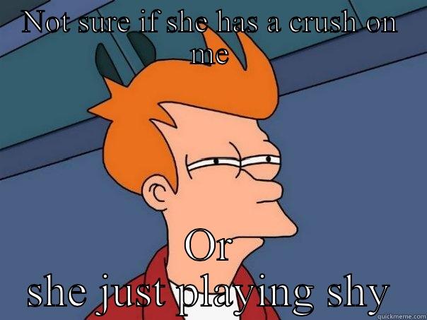 NOT SURE IF SHE HAS A CRUSH ON ME OR SHE JUST PLAYING SHY Futurama Fry