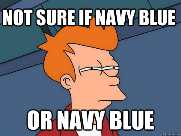 Not sure if navy blue or navy blue  Futurama Fry