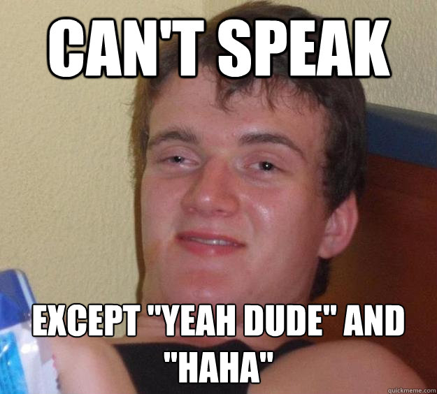 can't speak except 