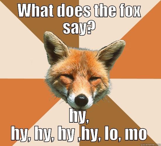 Fox says... - WHAT DOES THE FOX SAY? HY, HY, HY, HY ,HY, LO, MO Condescending Fox