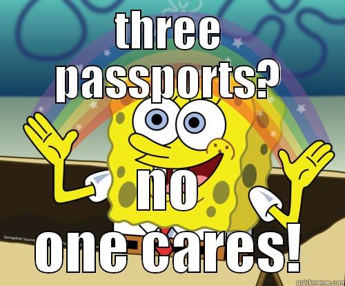 THREE PASSPORTS? NO ONE CARES! Spongebob rainbow