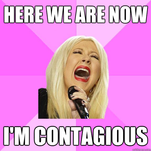 Here We are now i'm contagious  Wrong Lyrics Christina