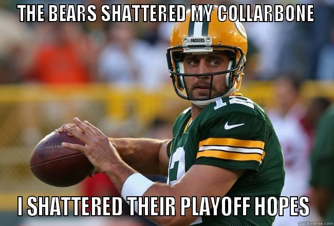 THE BEARS SHATTERED MY COLLARBONE I SHATTERED THEIR PLAYOFF HOPES  Misc