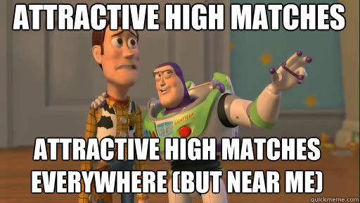 Attractive High Matches Attractive High Matches everywhere (But near me)  Everywhere