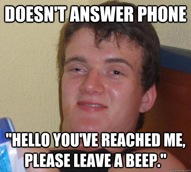 doesn't answer phone 