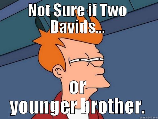 NOT SURE IF TWO DAVIDS... OR YOUNGER BROTHER. Futurama Fry