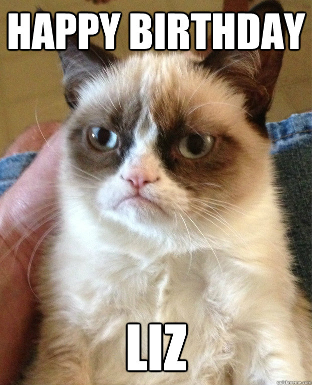 HAPPY BIRTHDAY LIZ  Grumpy Cat